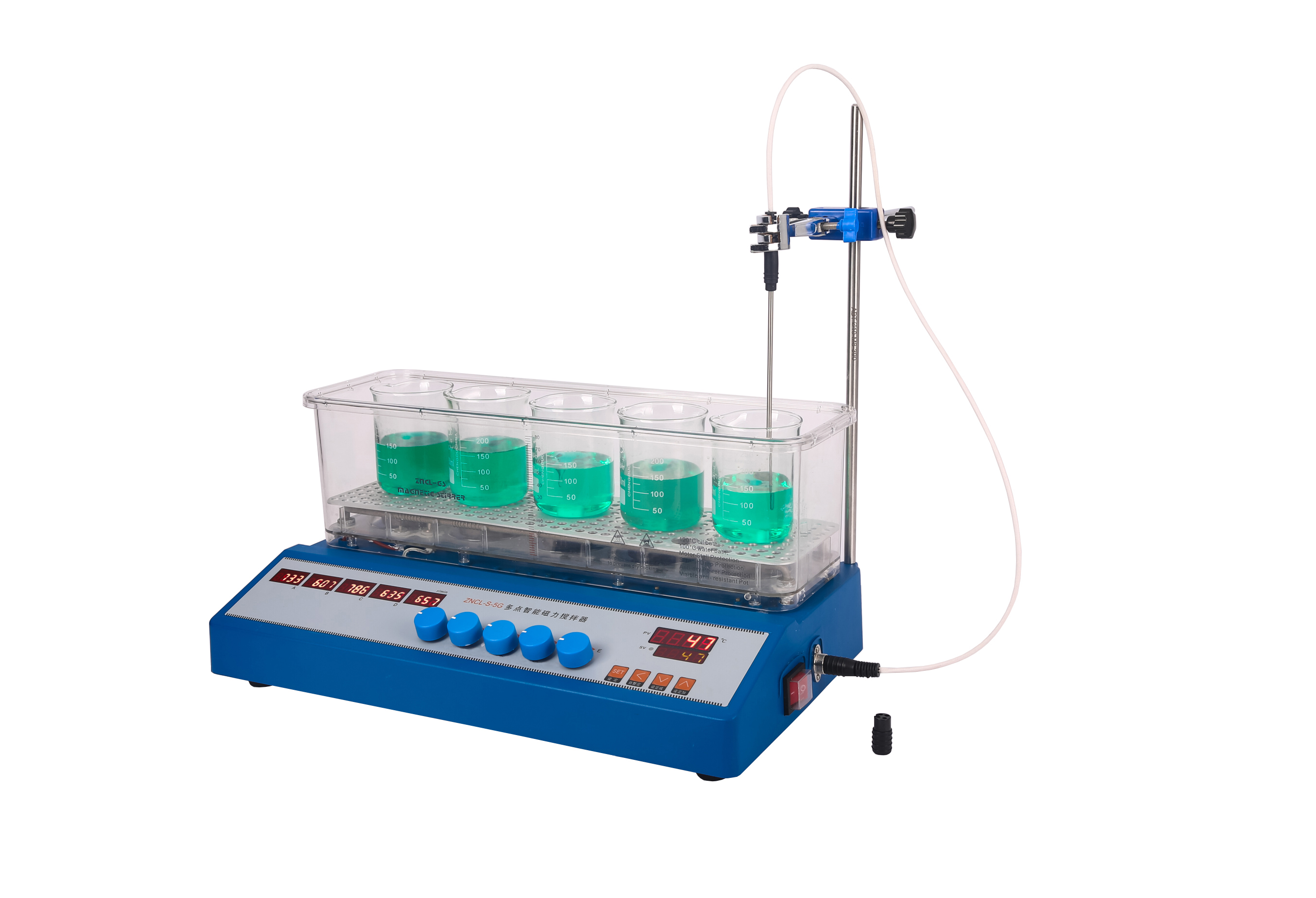 ZNCL-S-5G型 五点磁力搅拌加热锅